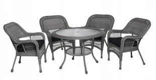 Garden furniture round table 4 rattan chairs цена и информация | Комплекты уличной мебели | hansapost.ee