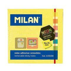 Märkmelehed MILAN, 76 x 76 mm, 400 lehte, neoonvärviga hind ja info | Vihikud, märkmikud ja paberikaubad | hansapost.ee