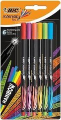 Набор ручек Bic FineLiners Intensity Fine Rainbow, 0,4 мм, набор из 6 цветов 498327 цена и информация | Письменные принадлежности | hansapost.ee