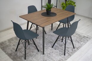 Набор из 4 стульев Osaka, серый/черный цена и информация | Стулья для кухни и столовой | hansapost.ee