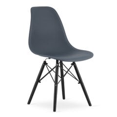 Набор из 4 стульев Osaka, серый/черный цена и информация | Стулья для кухни и столовой | hansapost.ee