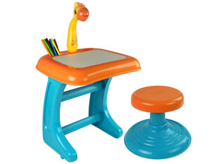 Laste õppelaud tooli ja projektoriga, oranž цена и информация | Развивающие игрушки для детей | hansapost.ee