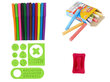 Kahepoolne kriit-magnettahvel tarvikutega, sinine/punane hind ja info | Arendavad laste mänguasjad | hansapost.ee