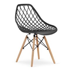 Комплект из 2-х стульев Sakai, черный/коричневый цена и информация | Стулья для кухни и столовой | hansapost.ee