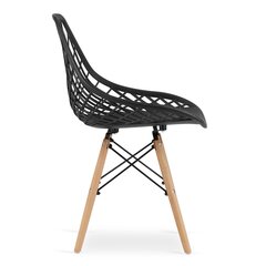 Комплект из 3-х стульев Sakai, черный/коричневый цена и информация | Стулья для кухни и столовой | hansapost.ee