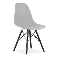 Набор из 2 стульев Osaka, серый/черный цена и информация | Стулья для кухни и столовой | hansapost.ee