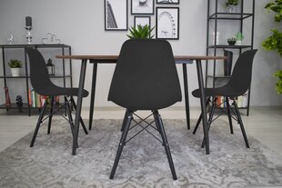 Набор из 3 стульев Osaka,черный цена и информация | Стулья для кухни и столовой | hansapost.ee