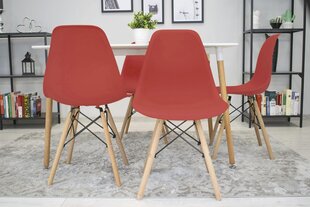 Комплект из 3 стульев Osaka, красный/коричневый цена и информация | Стулья для кухни и столовой | hansapost.ee