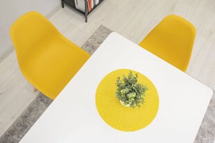 3-tooli komplekt Osaka, kollane/pruun hind ja info | Köögitoolid, söögitoolid | hansapost.ee
