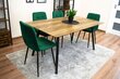 3-tooli komplekt Kara, roheline цена и информация | Köögitoolid, söögitoolid | hansapost.ee