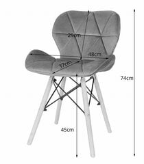 Набор из 3 стульев Lago, зеленый цена и информация | Стулья для кухни и столовой | hansapost.ee