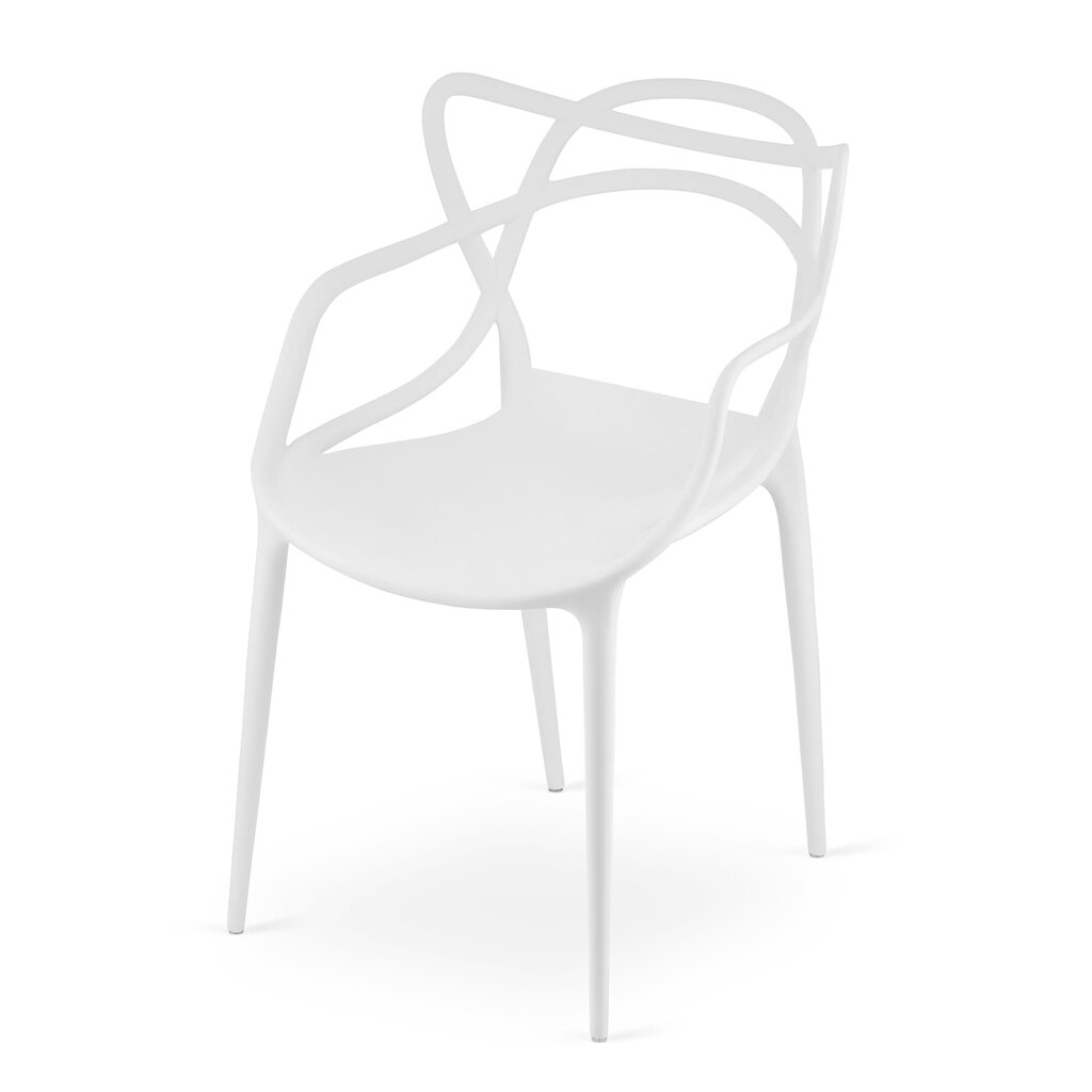 3-tooli komplekt Kato, valge цена и информация | Köögitoolid, söögitoolid | hansapost.ee