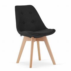 3-tooli komplekt Nori, must/pruun hind ja info | Köögitoolid, söögitoolid | hansapost.ee
