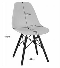 Набор из 4 стульев Osaka, серый/коричневый цена и информация | Стулья для кухни и столовой | hansapost.ee