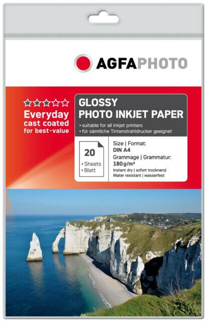 Fotopaber Agfaphoto A4 Everyday Glossy 180g 20 lehte цена и информация | Kirjatarvikud | hansapost.ee