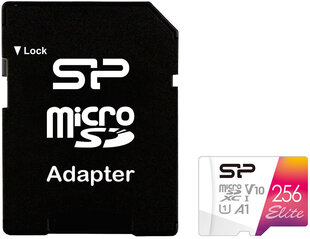 Mälukaart Silicon Power microSDXC 256GB Elite + adapter hind ja info | Mälukaardid mobiiltelefonidele | hansapost.ee