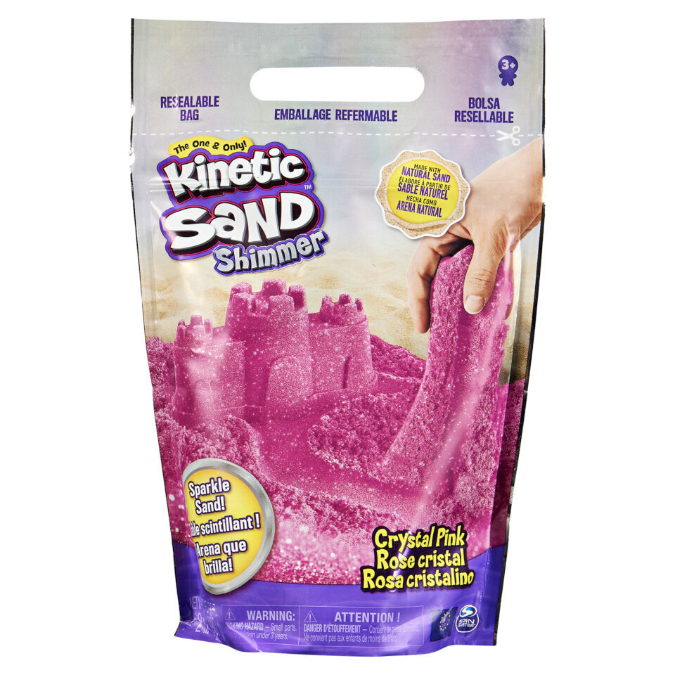 Mänguliiv Kinetic Sand Glitter Pink цена и информация | Arendavad laste mänguasjad | hansapost.ee