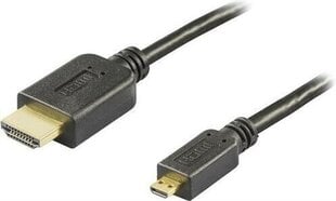 Videokaabel Deltaco HDMI-micro HDMI, 5 m hind ja info | Juhtmed ja kaablid | hansapost.ee