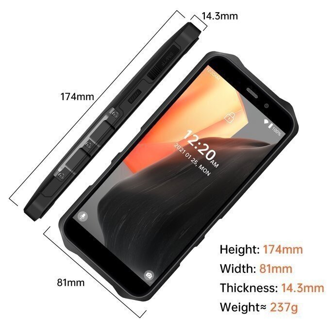 Mobiiltelefon Oukitel WP12 Pro 4/64GB, Black цена и информация | Telefonid | hansapost.ee