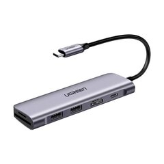 Адаптер HUB UGREEN CM195 USB-C на HDMI, 2x USB-A 3.0, SD/TF, PD цена и информация | Адаптеры, USB-разветвители | hansapost.ee