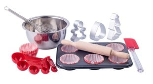 Woody 91878 Eco Wooden / Metal / Plastic Educational Kitchen set - Baiking muffins (10pcs) for kids 3y+ hind ja info | Mänguasjad tüdrukutele | hansapost.ee