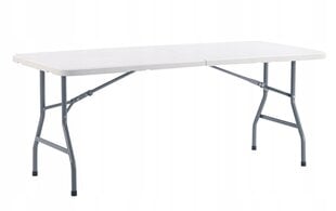 Folding catering table suitcase 180x70x74 white hind ja info | Köögilauad, söögilauad | hansapost.ee