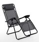 Garden Lounger Zero Gravity, 94x14x65.5cm, Grey, Textile hind ja info | Aiatoolid, rõdutoolid | hansapost.ee