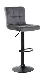 Gray velvet metal bar stool цена и информация | Стулья для кухни и столовой | hansapost.ee