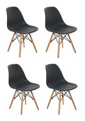 Set of 4x Vigo chairs, dimensions: 46x48x82cm, graphite seat, wooden legs hind ja info | Köögitoolid, söögitoolid | hansapost.ee