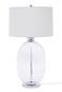 TABLE LAMP BERRY H99CM CREAM SHADE TRANSPARENT GLASS METAL CHROME hind ja info | Laualambid | hansapost.ee