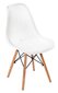 Hugo White Chair, PP, Wooden Legs, Dimensions 46x54x44/82 цена и информация | Köögitoolid, söögitoolid | hansapost.ee