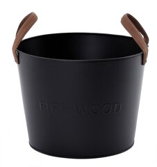 ASH AND WOOD CONTAINER ARDENT 45X45X35CM STEEL BLACK hind ja info | Kaminate ja ahjude tarvikud | hansapost.ee