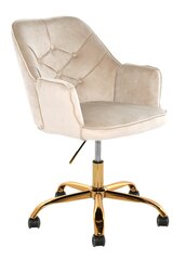 Swivel office armchair beige velor gold base цена и информация | Офисные кресла | hansapost.ee