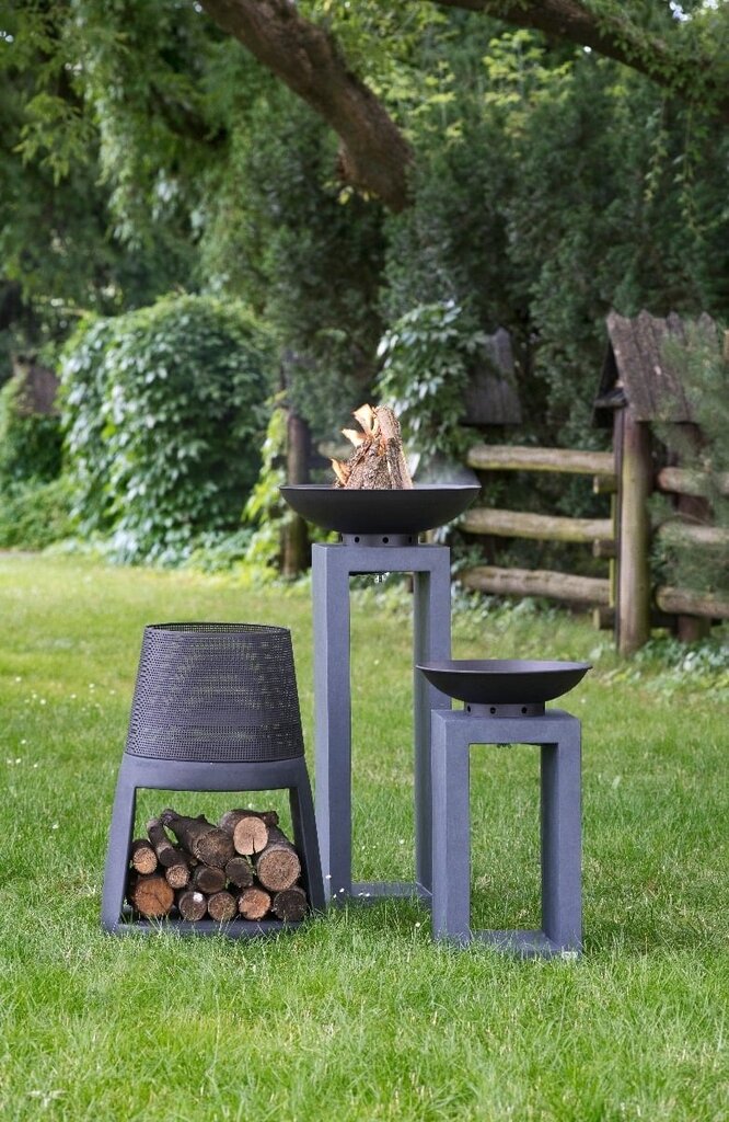 GARDEN FIREBOWL ALTO 30X30XH90CM/DIA60CM GRANITE hind ja info | Lõkkealused | hansapost.ee