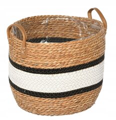 Natural woven seagrass basket with L handles цена и информация | Ящики для рассады | hansapost.ee