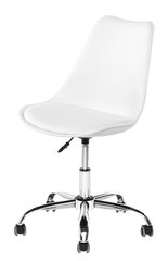 Diego Swivel Office Armchair With Pu Cushion, 47.5x45x79/89cm, Metal Base, White hind ja info | Kontoritoolid | hansapost.ee