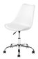 Diego Swivel Office Armchair With Pu Cushion, 47.5x45x79/89cm, Metal Base, White цена и информация | Kontoritoolid | hansapost.ee