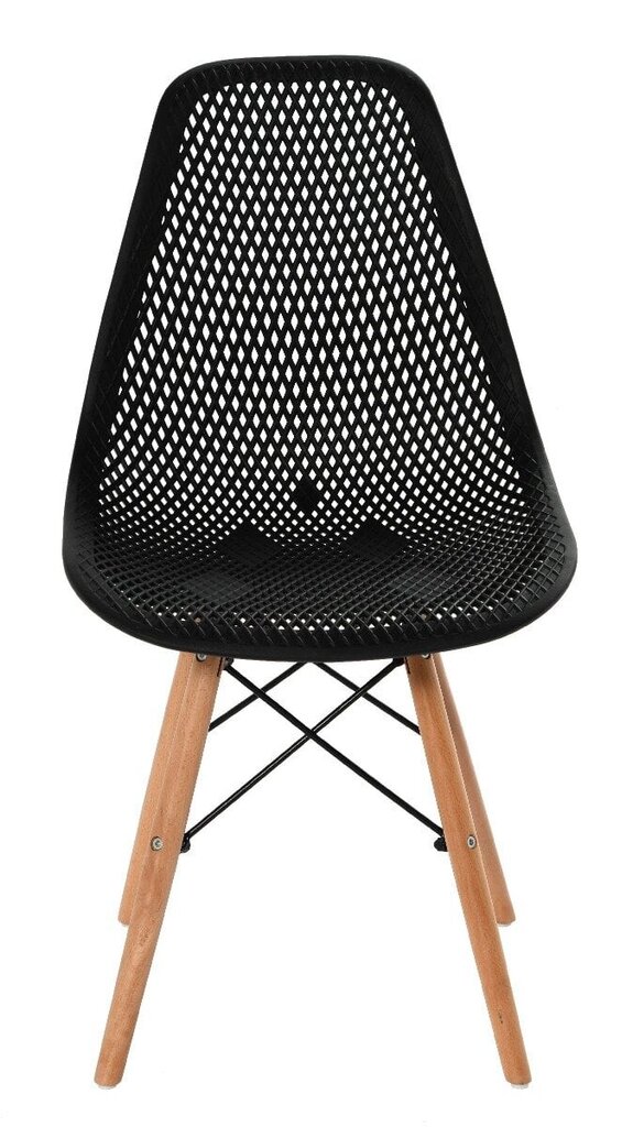 Hugo Black Chair, PP, Wooden Legs, Dimensions 46x54x44/82 цена и информация | Köögitoolid, söögitoolid | hansapost.ee