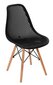 Hugo Black Chair, PP, Wooden Legs, Dimensions 46x54x44/82 цена и информация | Köögitoolid, söögitoolid | hansapost.ee