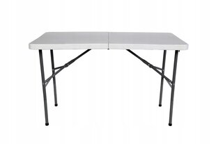 Folding catering table suitcase 122 cm white hind ja info | Köögilauad, söögilauad | hansapost.ee