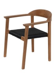 CHAIR VOLTA EDGE 63X58X76CM TEAK STRING BLACK цена и информация | Садовые стулья, кресла, пуфы | hansapost.ee