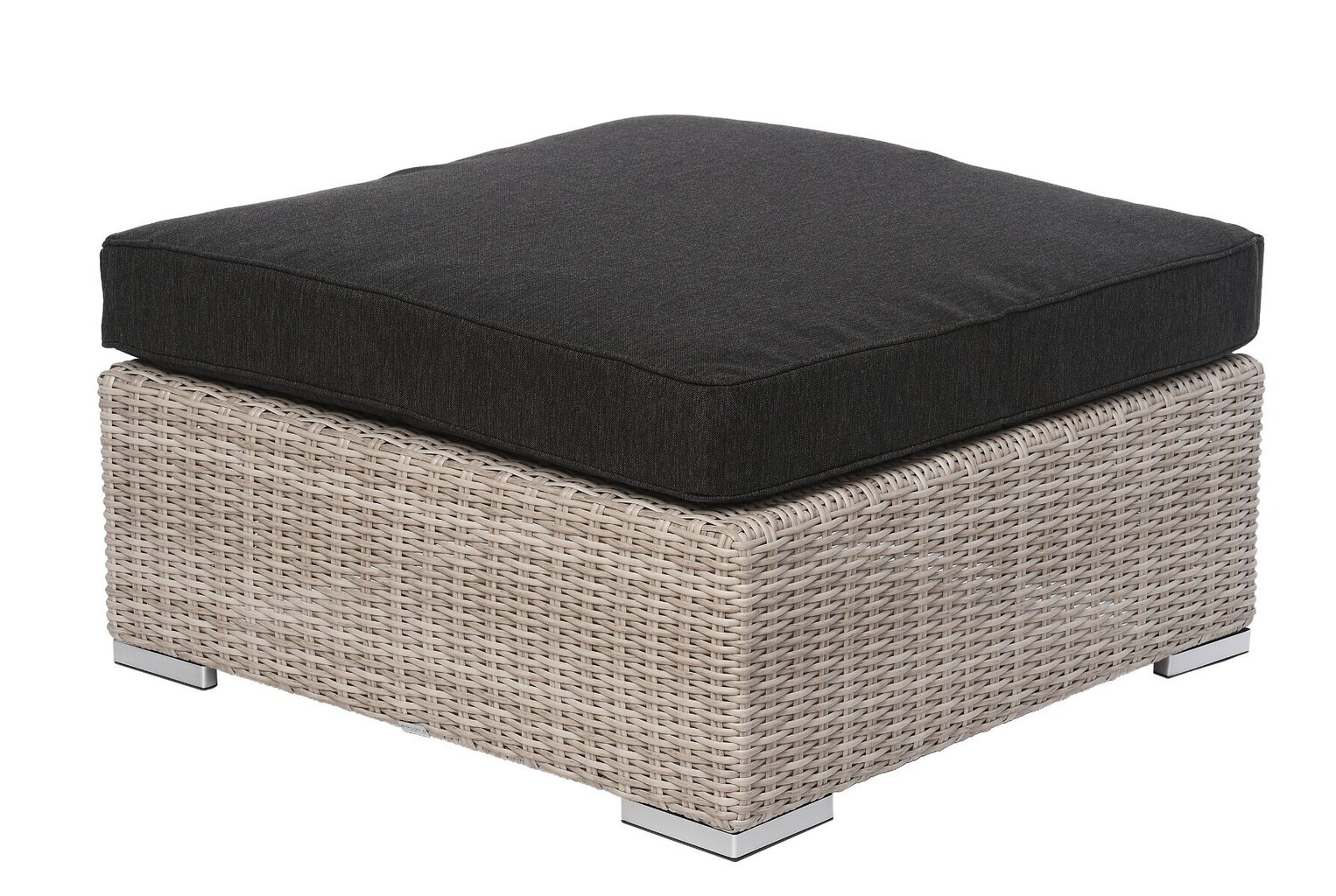 FOOTREST WEST 87X87X33CM EKO RATTAN SAND BM9677-P, STOFF GRAFIT 093 hind ja info | Kott-toolid, tumbad, järid | hansapost.ee