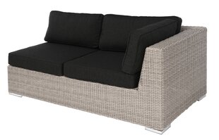 SOFA WEST 2-SEAT 87X173X69H EKO RATTAN SAND BM9677-P, STOFF GRAFIT 093 hind ja info | Aiatoolid, rõdutoolid | hansapost.ee