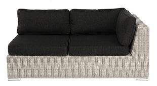 SOFA WEST 2-SEAT 87X173X69H EKO RATTAN SAND BM9677-P, STOFF GRAFIT 093 hind ja info | Aiatoolid, rõdutoolid | hansapost.ee