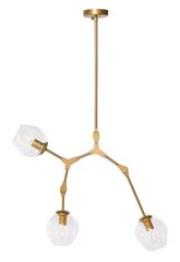HANGING LAMP TWIG S 100X42CM GLASS ALUMINIUM STEEL GOLD цена и информация | Люстры | hansapost.ee