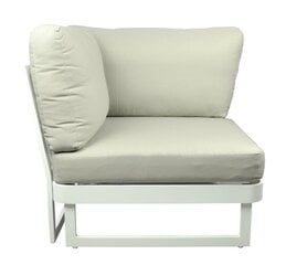 CORNER ELEMENT SUE 91X91X71CM ALU WHITE FABRIC BEIGE price and information | Garden chairs, balcony chairs | hansapost.ee