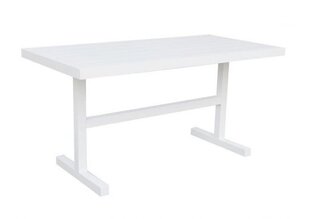 TABLE ELBA LUNCH 144X73X70CM ALU WHITE MAT цена и информация | Садовые столы и столики | hansapost.ee