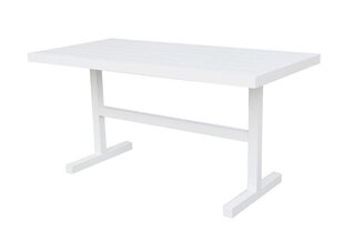 TABLE ELBA LUNCH 144X73X70CM ALU WHITE MAT цена и информация | Садовые столы и столики | hansapost.ee