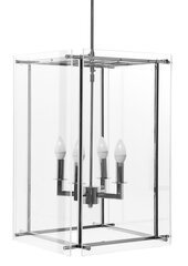 HANGING LAMP CHRISTY 38X38X57CM STEEL NICKEL, ACRYLIC hind ja info | Rippvalgustid | hansapost.ee