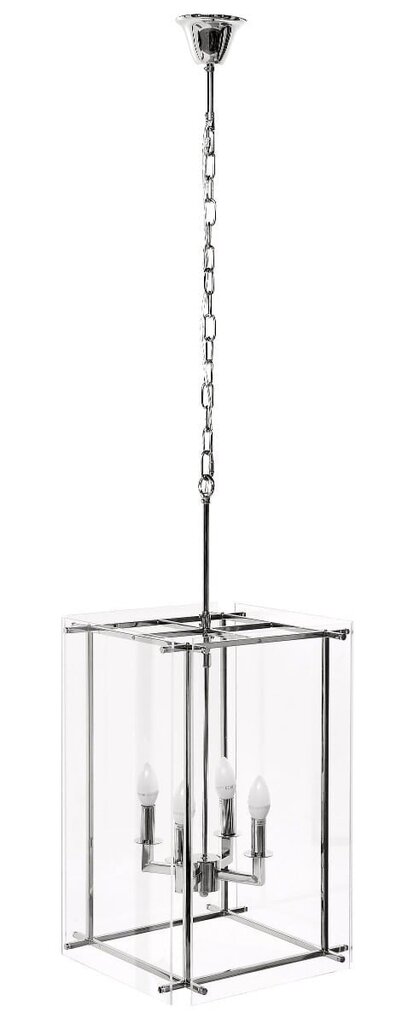 HANGING LAMP CHRISTY 38X38X57CM STEEL NICKEL, ACRYLIC hind ja info | Rippvalgustid | hansapost.ee